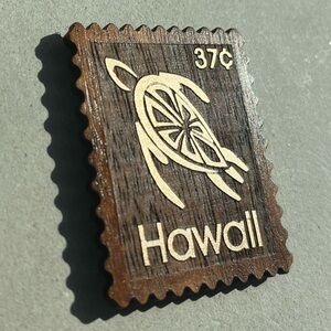 Koa Wood Magnet - Hawaii Honu